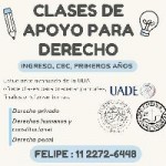 Clases para cbc e ingreso a Derecho en Villa Urquiza, Ciudad A. de Buenos Aires