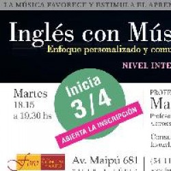 CLASES DE INGLES CON MUSICA Y LITERATURA en Pcia. Buenos Aires (GBA Norte)