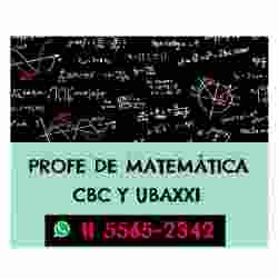 Profesora de Matematica cbc y uba xxi en Villa Urquiza, Ciudad A. de Buenos Aires
