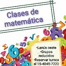 Clases particulares de matemática  en Lanús, Pcia. Buenos Aires (GBA Sur)