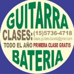 CLASES de GUITARRA y BATERIA (zona norte) en Vicente Lopez, Pcia. Buenos Aires (GBA Norte)