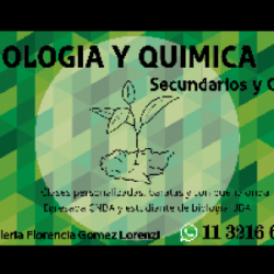 Clases particulares de química y biología en Ciudad A. de Buenos Aires
